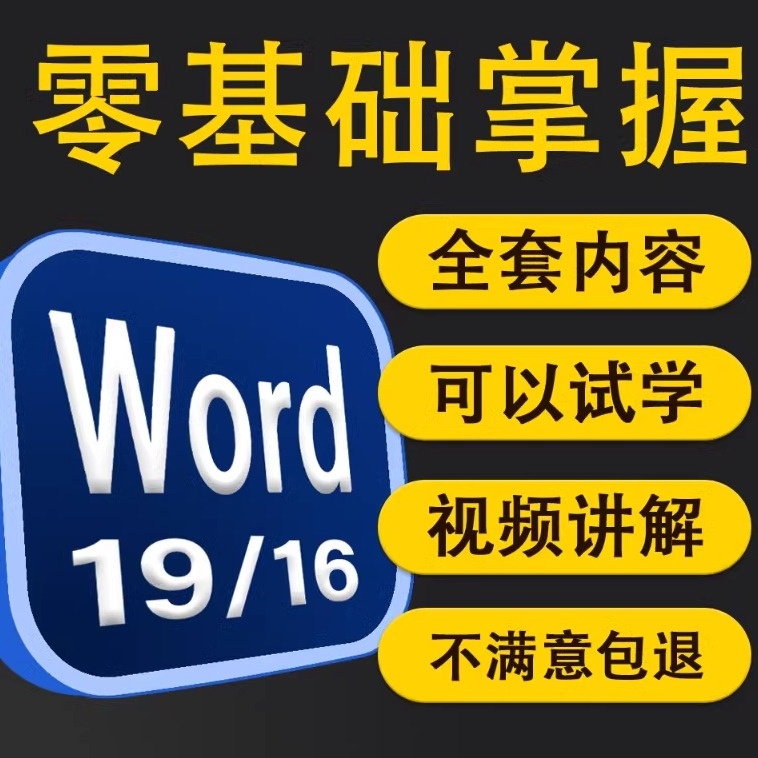 word视频教程office2019排版文档教学编辑教程办公文字处理课程